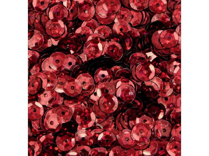 Пайетки круглые, бордовый (цена за 10 шт.)