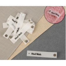 Набор бирок с кнопкой «Hand made», белый (10 шт.)